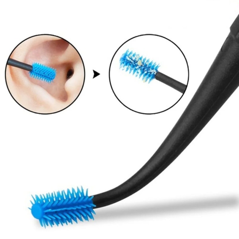 Spiral Ear Cleaner Tool Soft Silicone DoubleEnded Earpick For Safe Wax Curette Remover 4