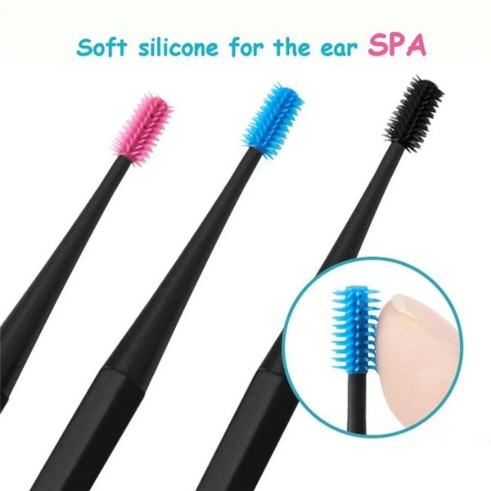 Spiral Ear Cleaner Tool Soft Silicone DoubleEnded Earpick For Safe Wax Curette Remover 0