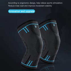 breathable knee support sleeve with compression – elastic sports knee brace for gym, running & basketball
