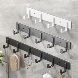 strong load-bearing adhesive hook – punch-free wall mounted organizer for towels, bathroom & kitchen