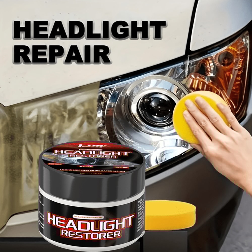 Professional Car Headlight Restoration Kit Remove Yellowing Oxidation Defogging for CrystalClea