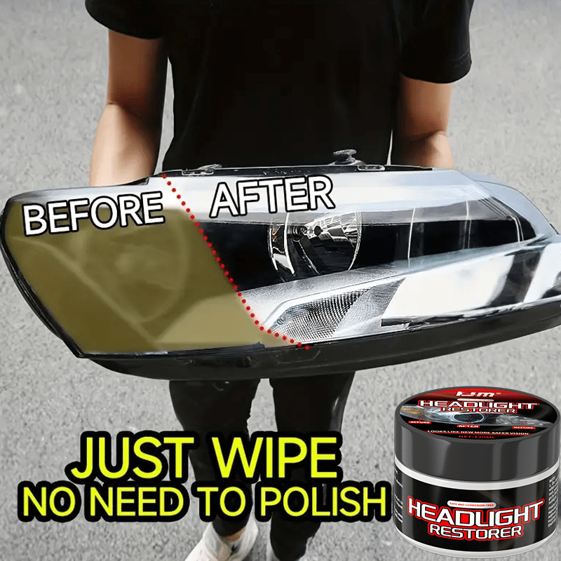 Professional Car Headlight Restoration Kit Remove Yellowing Oxidation Defogging for CrystalClea