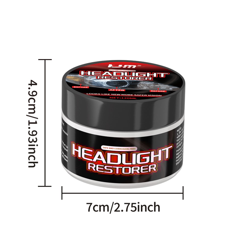 Professional Car Headlight Restoration Kit Remove Yellowing Oxidation Defogging for CrystalClea