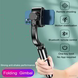 all in one selfie stick tripod, roreta bluetooth gimbal stabilizer, foldable, extendable & wireless remote
