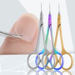 professional stainless steel cuticle scissors, precision dead skin remover for manicure & nail art