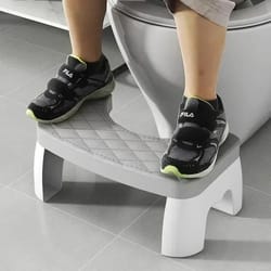 adult-sized waterproof squat stool with removable toilet seat, ideal for pregnant women, kids, and seniors