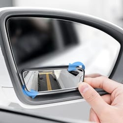 2pcs adjustable blind spot mirror for car, auxiliary rearview convex mirror with round frame, wide angle mirror