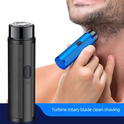 portable mini electric shaver for men, usb rechargeable razor & epilator, compact shaving tool for car, travel, and home