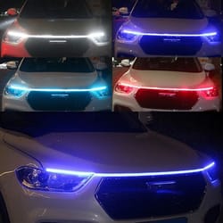led daytime running light scan starting hood decorative drl auto engine ambient lamp, bold daytime visibility & ambient