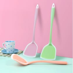 cooking utensils silicone non-stick set, scoop spatula turners, egg fish frying pan kitchen tools for healthy cooking