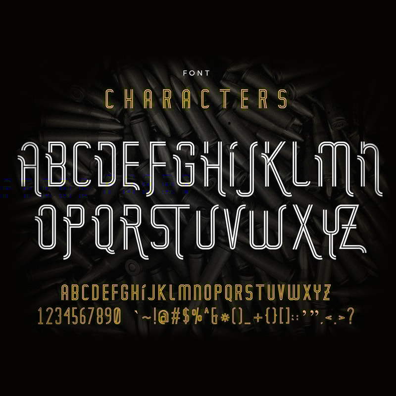 The Arms Race Font 6