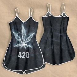 CANNABIS 420 SMOKE ROMPERS FOR WOMEN DESIGN 3D SIZE XS - 3XL -CA102194