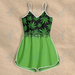 CANNABIS ROMPERS FOR WOMEN DESIGN 3D SIZE XS - 3XL - CA102229