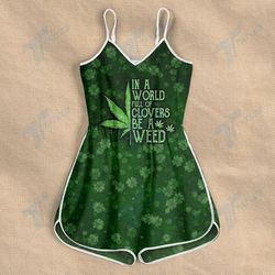 CANNABIS LEAF ROMPERS FOR WOMEN DESIGN 3D SIZE XS - 3XL - CA102226