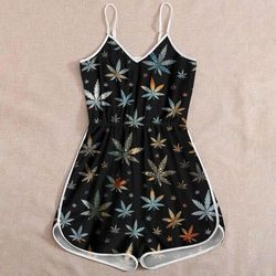 CANNABIS ROMPERS FOR WOMEN DESIGN 3D SIZE S - 3XL - CA102182