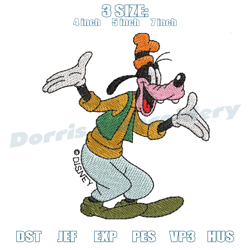 goofy design embroidery file, disney embroidery,,embroidery files, digital embroidery design