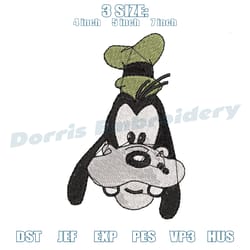 goofy head embroidery design ,disney embroidery,embroidery machine files, embroidery design
