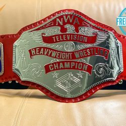 New NWA Television Heavy Weight Wrestling Championship Title Replica Red Belt Adult Size 2MM