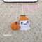 Ghost And Pumpkin Car Hanger Crochet Pattern Halloween Car Accessories Crochet Ghost With Pumpkin Hat Fall Car Decor 0