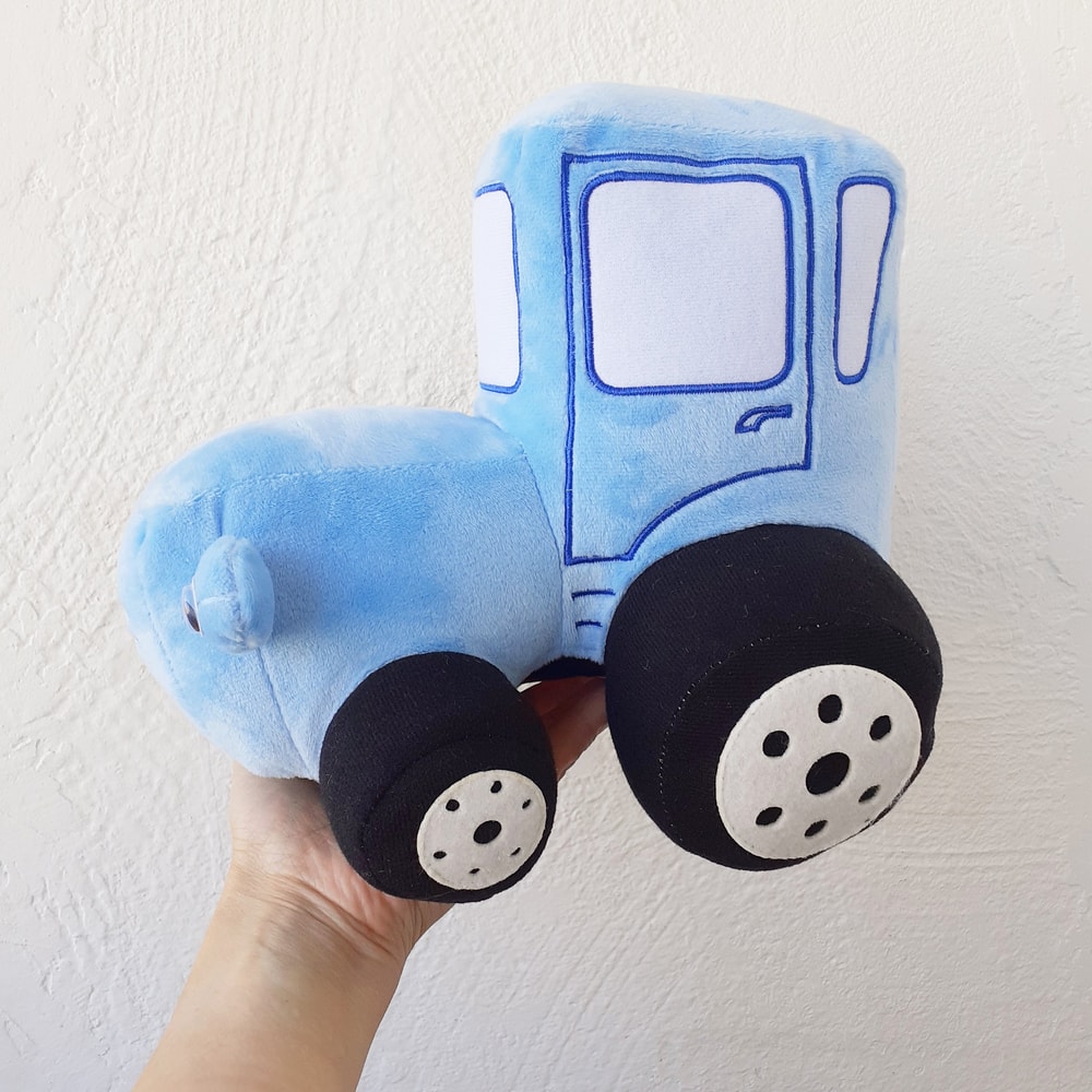 Blue Tractor Soft Tractor Stuffy Kids Plush Toys Gift Birthday Soft Toys Gift For Todller Boy Chris