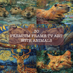 30 Samsung Frame TV Art, Animal, capybara, Samsung Art TV, Digital Download for Samsung Frame, Digital Download, Frame T