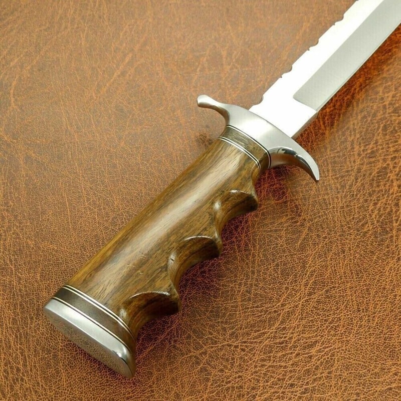 Custom Handmade Bowie Knife Hunting Bowie Survival Outdoor Camping Knife D2 Tool Steel Bowie Gift For Him Special Knife (3).jpg