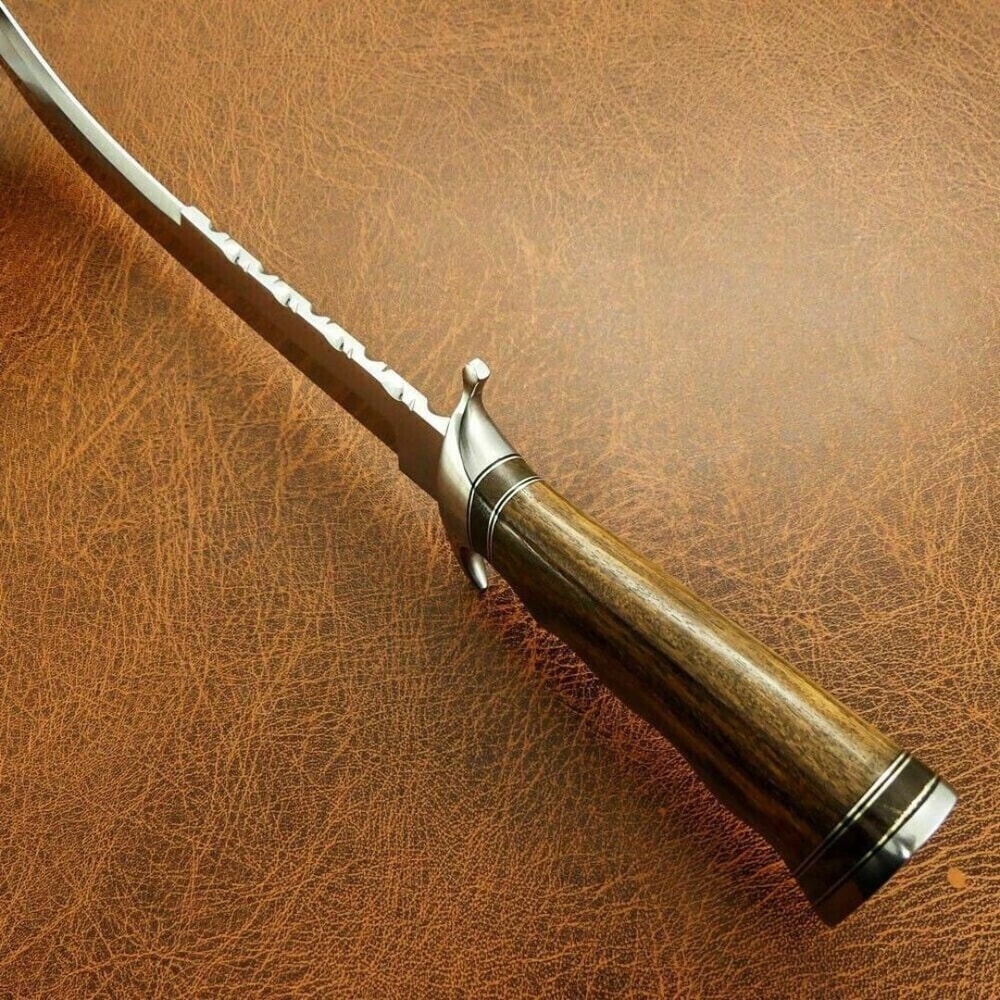 Custom Handmade Bowie Knife Hunting Bowie Survival Outdoor Camping Knife D2 Tool Steel Bowie Gift For Him Special Knife (4).jpg