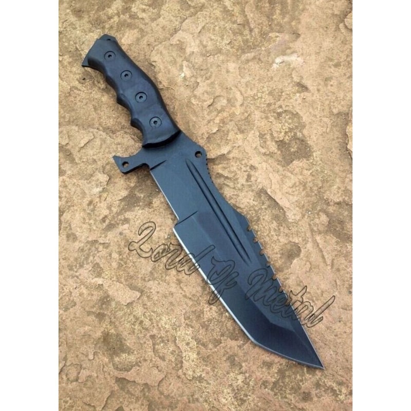 Black Tracker Knife Full Tang Custom Made Carbon Steel Tracker Hunting Survival (3).jpg
