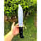 Custom Handmade Buffalo Horn Handle Bowie Knife Full Tang Hunting Free Engraving (3).jpg