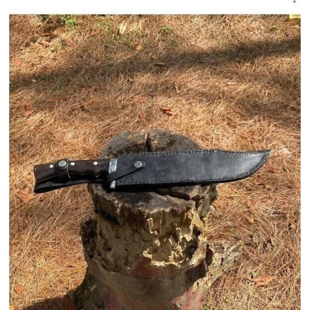 Large Mirror Polished Blade Bowie Knife Handmade Full Tang Hunting Survival Bowi (7).jpg