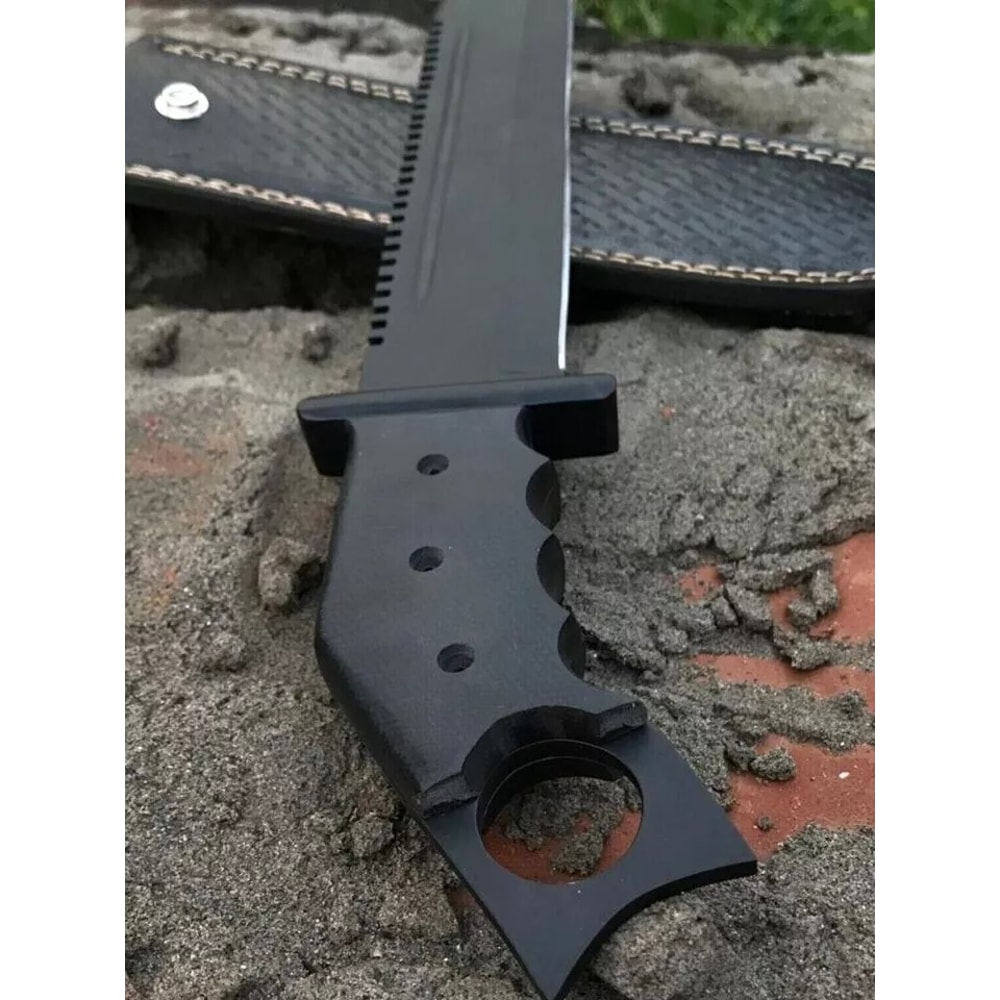 Carbon Steel Bowie Knife Full Tang Bowie Survival Outdoor Knife Camping Outdoor (2).jpg