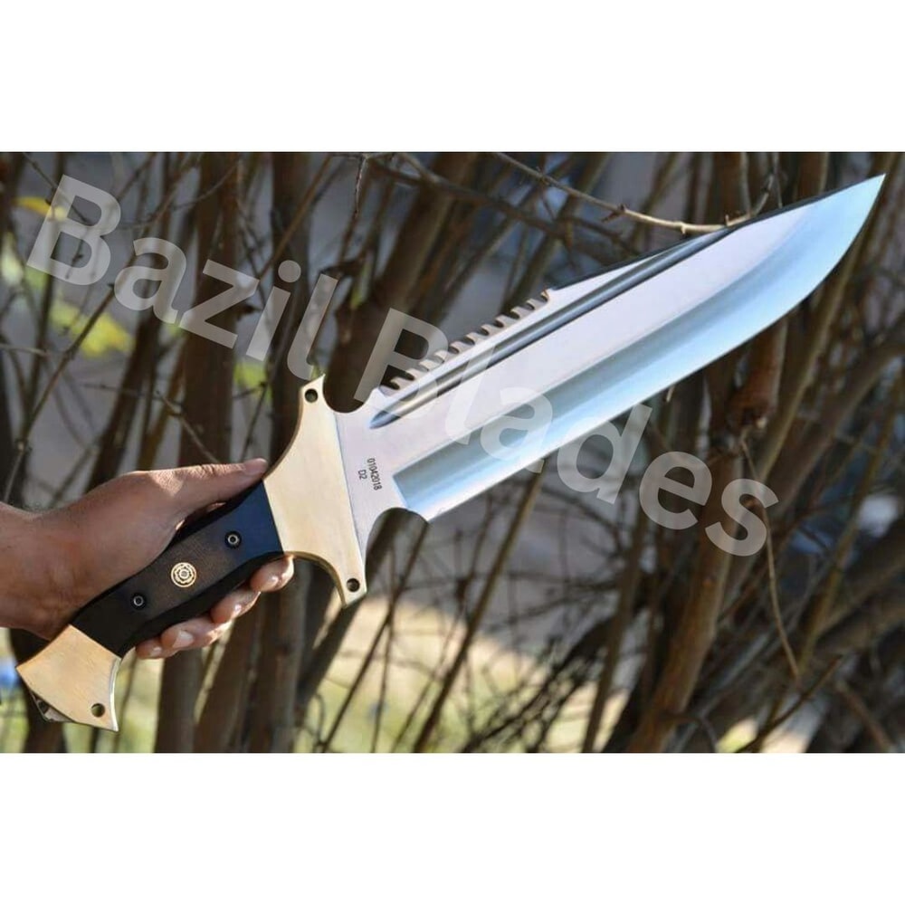 New Handmade Bowie Knife Full Tang D2 Tool Steel Mirror Polished Survival.jpg