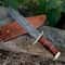 Damascus Steel Custom Handmade Bowie Knife Survival Bowie Knife Camping Knife 0