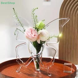 transparent acrylic photo frame, butterfly vase, niche hydroponic flower arrangement decoration