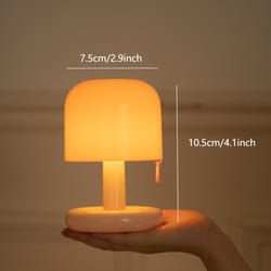 creative mushroom style night light, usb rechargeable, mini sunset lamp for desktop, coffee bar, home decor