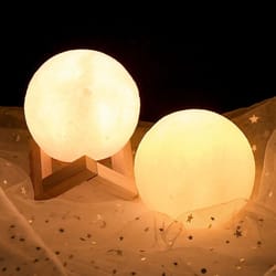 moon night light, romantic led moon lamp, soft warm ambience light for bedroom, creative gift idea