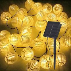 solar powered led fairy lights, waterproof outdoor lantern, for garden, patio, and garland decor