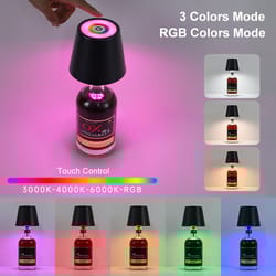 touch control wireless led bottle light, for outdoor parties, restaurants, bars, and festivals