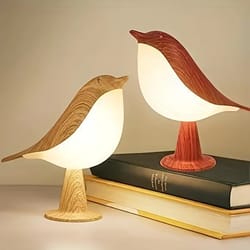 magpie bird night light, dimmable led desk lamp, touch controlled, rechargeable, aromatherapy decor