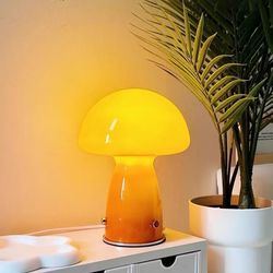 modern led mushroom light, tri colour usb plug, corded ambient lighting for bedside, camping, dining, home decor