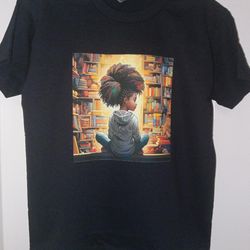 Youth Fohawk Bookworm Graphic Print T-Shirt