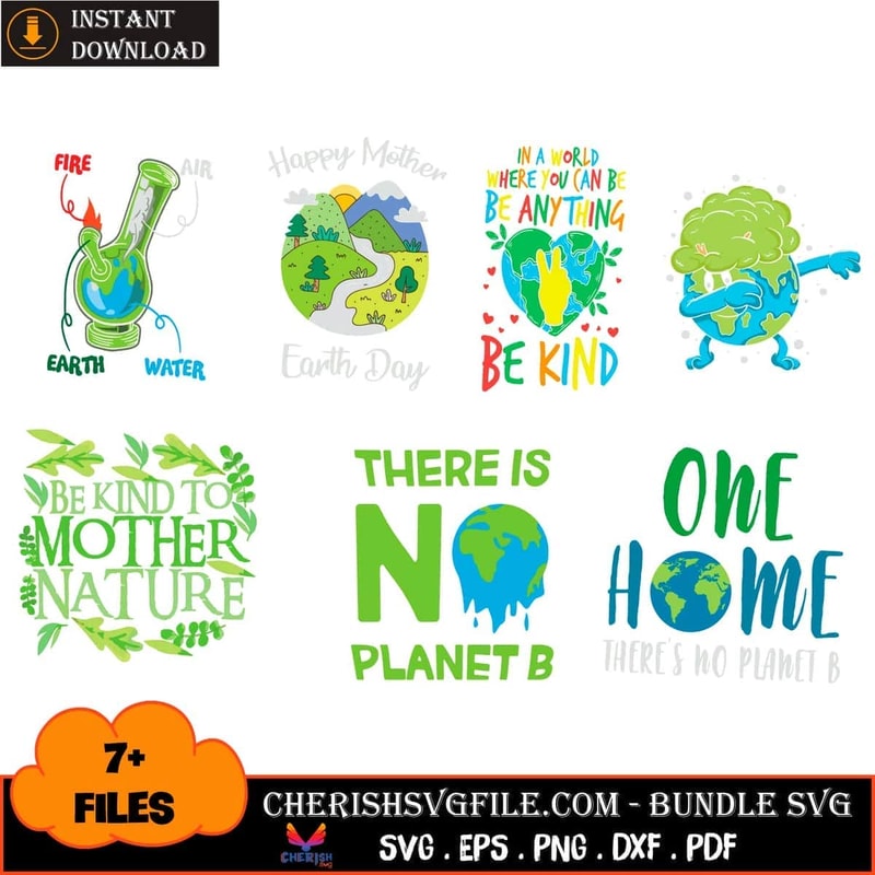 7 Files Happy Mother Earth Day Logo Bundle Svg Holiday Svg Love Earth Day.jpg