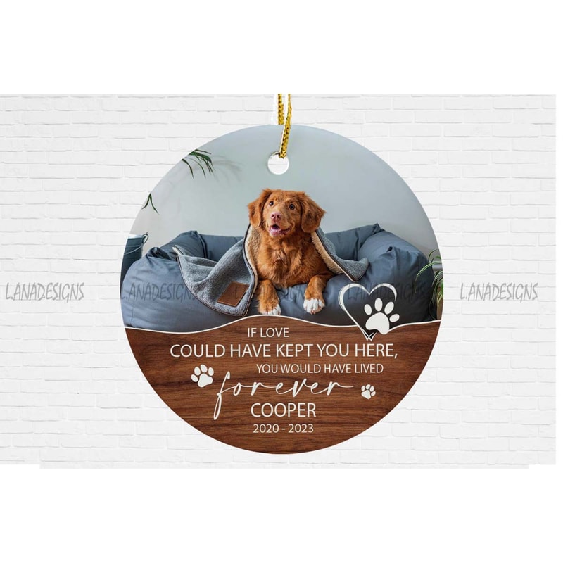 Pet Memory Christmas Ornament PNG Loss Of Dog PNG Dog Memorial Photo Ornament Png Pet Loss Ornament 2