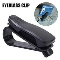 universal car sunglasses clip, auto visor glasses box, ticket holder, eyeglasses storage case accessory