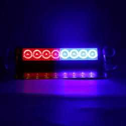 led car emergency strobe light, red blue flashing 12v, universal police truck grill beacon