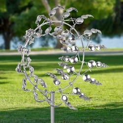 1pc magical kinetic metal windmill spinner unique wind powered catchers creative patio garden