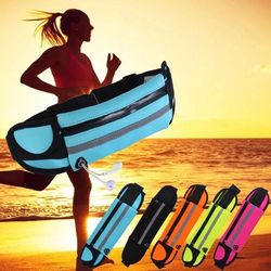 running fanny pack adjustable waist bum bag for hiking, travel gym water resistant money belt with zip pouch for phone