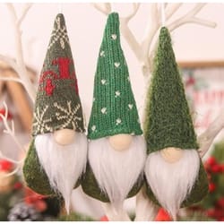 cute santa claus figurines, christmas hanging dwarf decorations, perfect festive holiday ornaments for your home