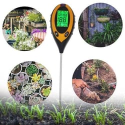 soil tester lcd digital, moisture, ph, temperature, and sunlight meter for indoor and outdoor plants