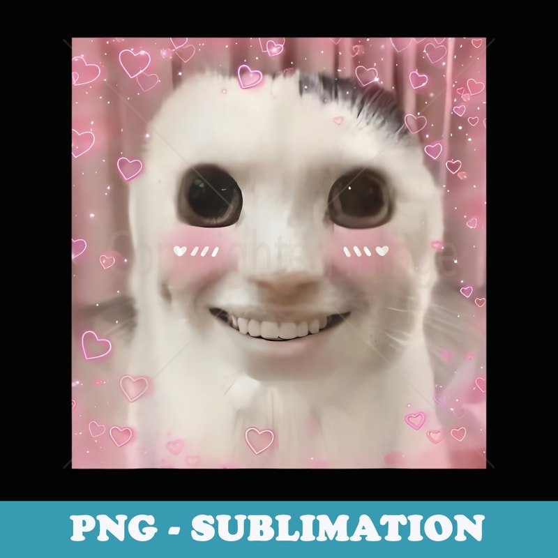 Goofy Ahh Cat Meme Dank Cursed Weirdcore Funny Dank Meme - PNG Sublimation Digital Download